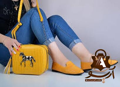 کیف و کفش چرم زرد | خرید با قیمت ارزان