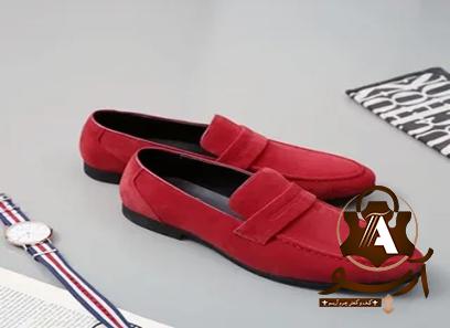 کفش چرم قرمز زنانه | خرید با قیمت ارزان