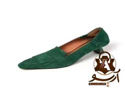 خرید کفش چرم سبز زنانه + بهترین قیمت